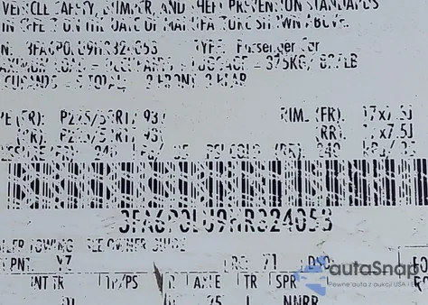 2017 Ford Fusion Hybrid Se из США, поврежденный, VIN 3FA6P0LU9HR324053